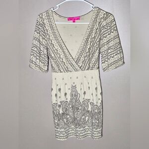 Almost Famous Vintage Y2K Boho Chic Festival Soft Grunge Tie Back Tunic, Large